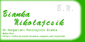 bianka mikolajcsik business card